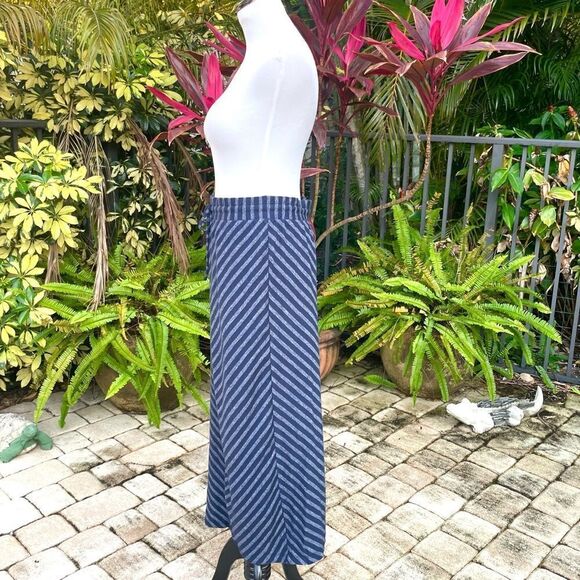 Loft Casual Heathered Navy Stripe Maxi Skirt - Picture 4 of 7